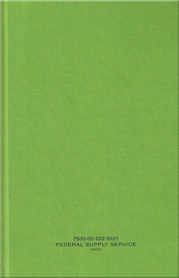 Memorandum Book 8 X 10-1/2 Green Log Book Record Book Green Military Log Book 